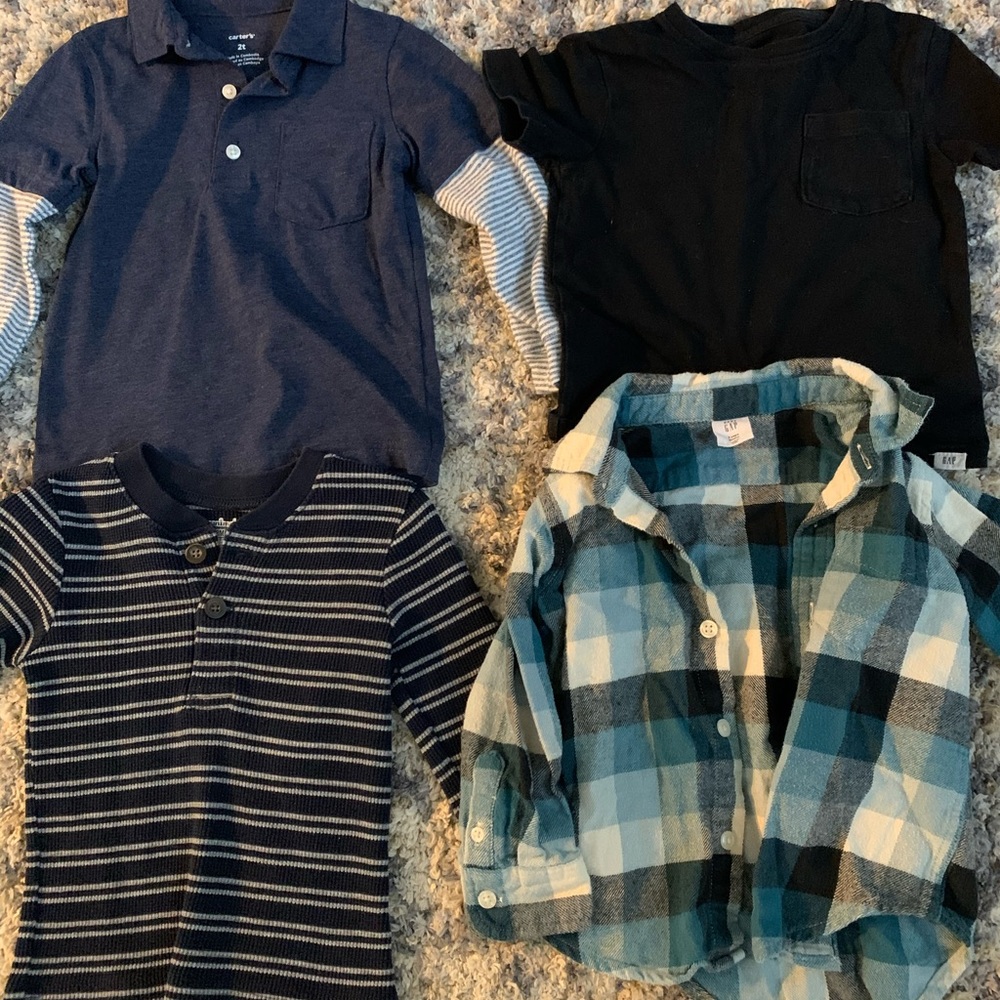 Lot of 18 mo and 2T tops x4.